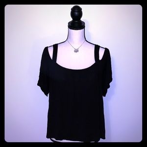 Black off the shoulder top